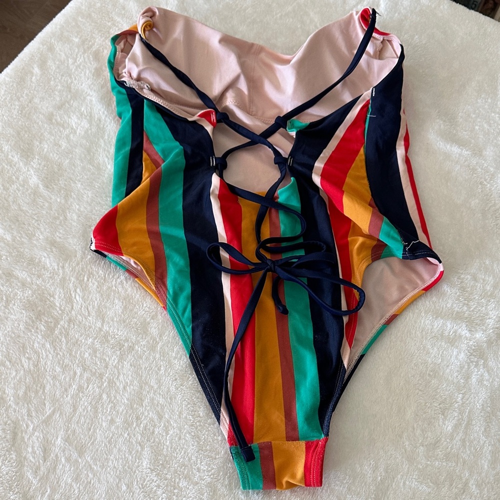 Aerie Colorful Striped one piece Swimsuit - Picture 3 of 7